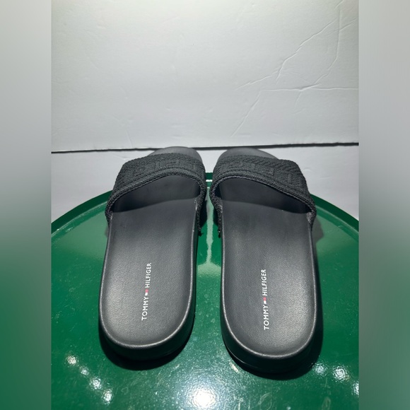 Tommy Hilfiger Womens Dollop Slide Sandals Size 8M Black Knit - Picture 4 of 6